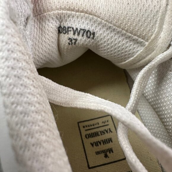 Maison Mihara Yashuhiro Pointed Toe White Sneakers Hi-Top EU 37 / US 7 - Picture 10 of 10